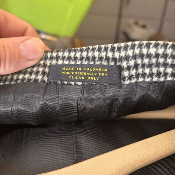 Vintage Michael Sterns Camel Hair Blazer Jacket Sports Coat Black White 46R EUC - Picture 3 of 5